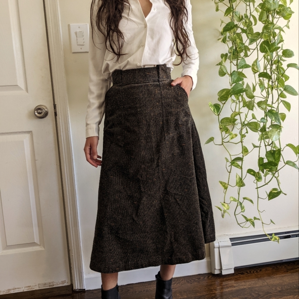 Peter Max Vintage Tweed Skirt (petite)